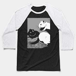 Hamsters Shadow Silhouette Anime Style Collection No. 29 Baseball T-Shirt